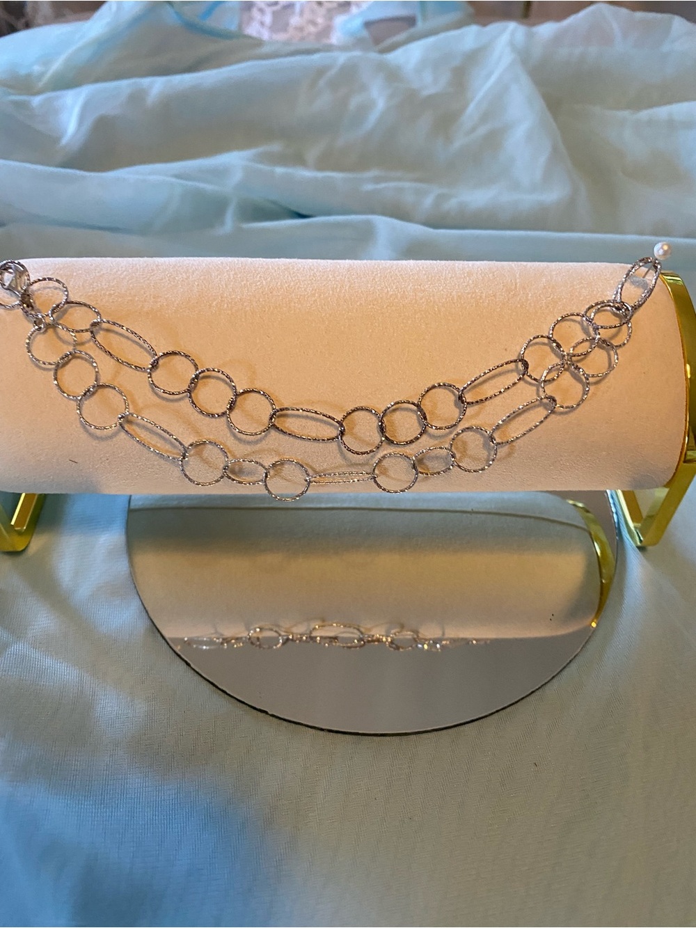 Elegant Silver Link Bracelets - Women's Jewelry 925 Sterling Silver both 7 1/2”
